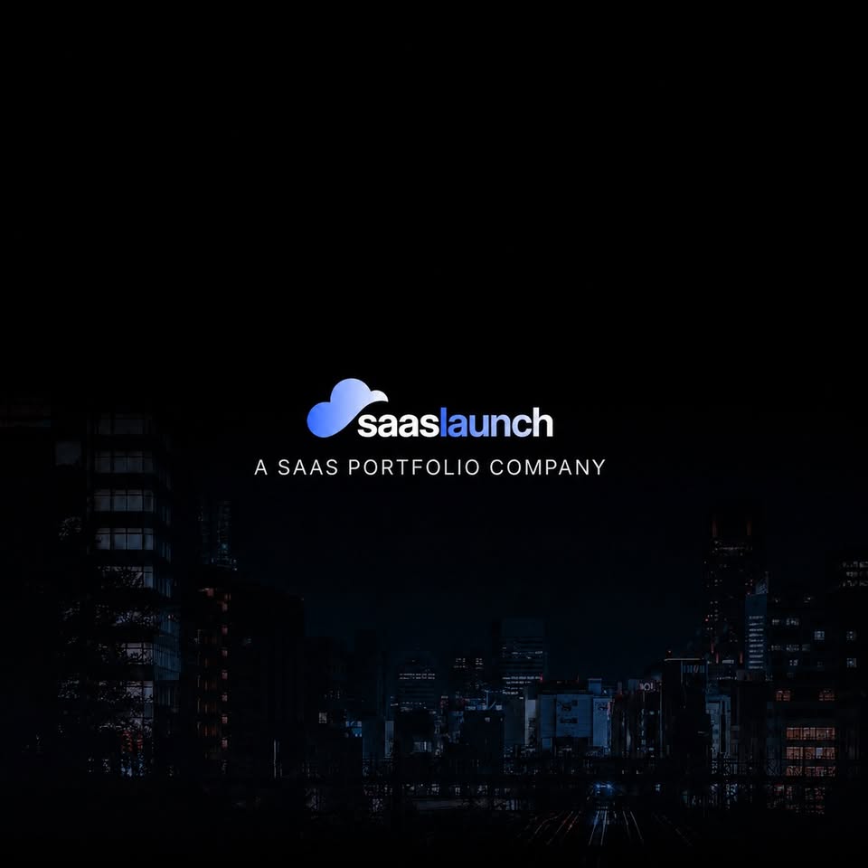 SaaSLaunch Acrely.AI portfolio-company cover graphic from the public Facebook portfolio